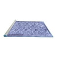 thumbnail image 2 of Ahgly Company Machine Washable Indoor Square Abstract Blue Contemporary Area Rugs, 3' Square, 2 of 4