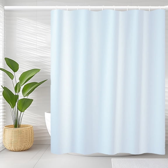 Waterproof Shower Curtain, Shower Curtain Liner with Hooks,No Need Punch Holes,for Bathroom, Dorm, Hotel, 71x31 Inches(White)
