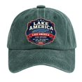 thumbnail image 2 of Vintage Baseball Hat"LAKE AMERICA LAKE ONTARIO" for Men and Women, Adjustable Unisex Dad Hat with Curved Brim for Casual Wear and Outdoor Activities, 2 of 7