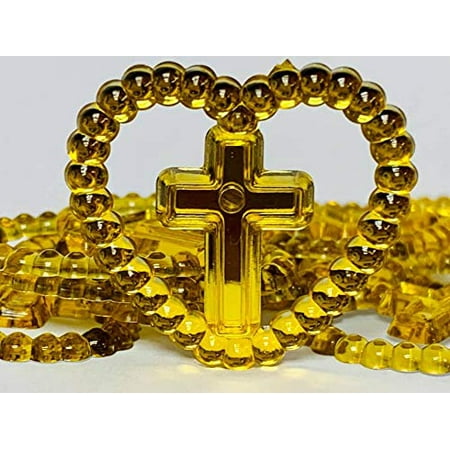 48 Cross Christening Communion Gold Color Embellishment Favors Motive Acrylic Confetti Gift Spread Table