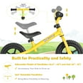 thumbnail image 4 of Costway Kids Balance Bike No Pedal Training Bicycle w/Adjustable Handlebar & Seat Yellow, 4 of 9