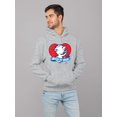thumbnail image 2 of Born To Chill Heart - Cozy Polar-Bear ICEE Graphic Men's Hoodie, 2 of 4