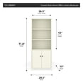 thumbnail image 5 of Quarters & Craft High Tide Collection Home Office Library Bookcase, in Weathered White (QCLIBBWH), 5 of 18