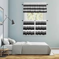 thumbnail image 5 of Grey Black White Striped Kitchen Curtains Sets for Windows 24 Inch Length, Farmhouse Stripes Rod Pocket Window Treatments Tier Curtains and Valances Set for Bedroom/Bathroom, 5 of 8