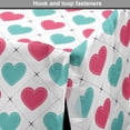 thumbnail image 4 of Valentine's Day Dog Crate Cover, Hearts Arranged into Diagonal Squares, Easy to Use Pet Kennel Cover Small Dogs Puppies Kittens, 7 Sizes, Seafoam Dark Coral, by Ambesonne, 4 of 6
