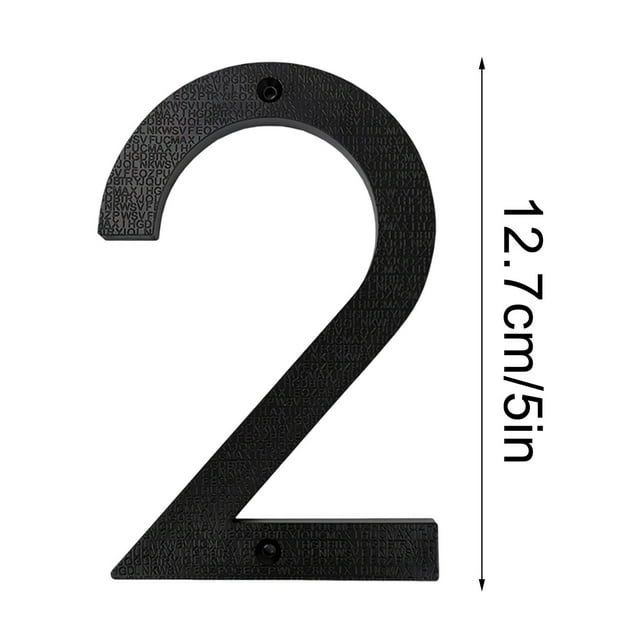 Birdeem 5 Inch Modern Metal House Numbers Black Door Number House Address Letters and Numbers for Outside Signs
