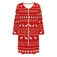 thumbnail image 6 of Christmas Loungewear for Women Long Sleeve Pajamas Robe Mid-Length Nightgown Xmas Robes Multicolor-6 XL, 6 of 9