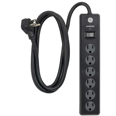 GE General Purpose Surge Protector 6 Outlets, 6 ft