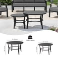thumbnail image 7 of Gotland 7 Piece Aluminum Patio Furniture Set,Modern Metal Outdoor Patio Furniture w/5.1'' Thick Cushion,Swivel Chairs and Round Coffee Table,Patio Conversation Sets for Porch,Deck,Gray, 7 of 7