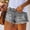 Gray women ripped denim shorts a1, variant on Cagogo Women Ripped Distressed Denim Shorts Mid Rise Frayed Hem Casual Summer Jean Shorts for Women Fashion Y2K Streetwear Beach Vacation Club Outfits, Black L