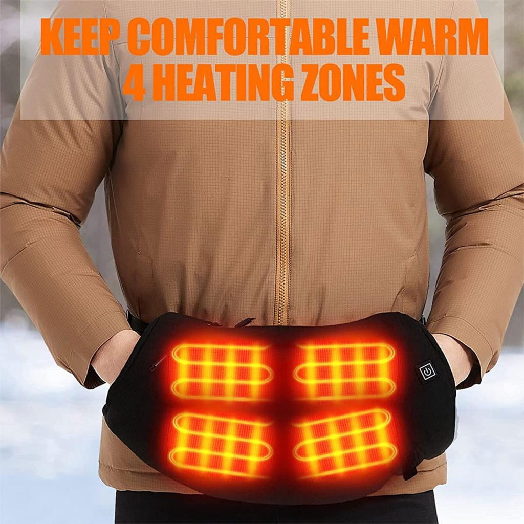 Osdhezcn Rechargeable Electric Heated Hand Warmer Muff Adjustable Belt Fast Heating Pouch