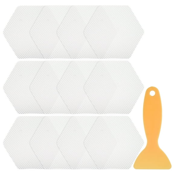 Uxcell 12pcs Non-Slip Bathtub Stickers Set 3.15" Hexagon Shower Sticker Clear