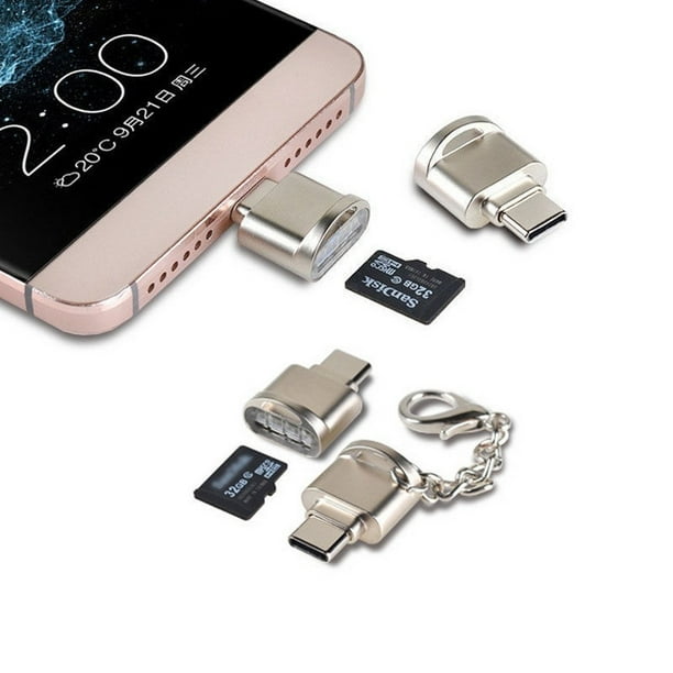 Stearinlys tempereret tiger Mini Type-C USB 3.1 Micro SD TF Memory Card Reader OTG Adapter for Macbook  Phone - Walmart.com