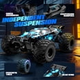 thumbnail image 6 of JoyStone Glowing RC Cars with Body Lights & Headlights, 1:14 Scale Remote Control Truck, 15+ mph High Speed Monster Truck, 2 Batteries for Boys Kids, Blue, 6 of 11
