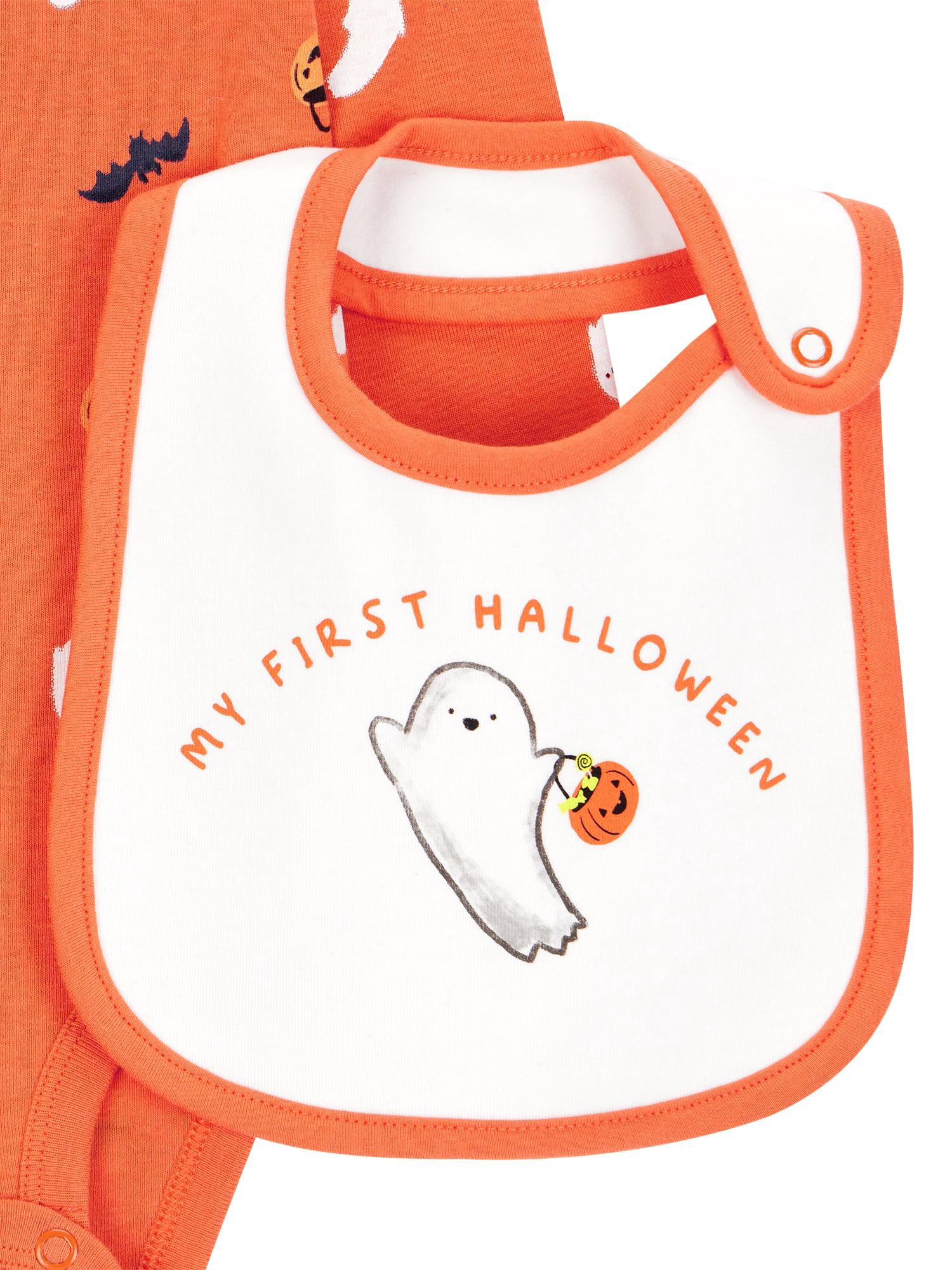 Carter's Child of Mine Baby Unisex Halloween Bodysuit and Bib Set, 2-Piece, Sizes Newborn-12 Months