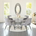 thumbnail image 6 of Teddy Dining Chair Gray Dining Chair, Modern Style, Shearling style fabric, Plywood, Indoor Dining, 6 of 14