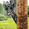 thumbnail image 3 of Adornos de metal para jardín con forma de jirafa para cercas, decoraciones para exteriores y el hogar, animales, decoración de jardín, esculturas, siluetas de hierro fundido, árboles, patios, arte de, 3 of 5