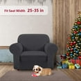 thumbnail image 2 of iCOVER Chair Sofa Slipcover, One Piece High Stretch Armchair Couch Cover, Machine Washable Spandex Jacquard Fabric, Bottom Elastic Easy to Install, Non-Slip Furniture Protector,Dark Gray, 2 of 5