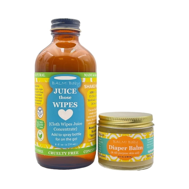 ¡Toallitas y bálsamo para pañales! Bálsamo para la dermatitis del pañal Baby Juice +