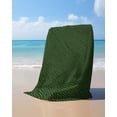 thumbnail image 4 of Solid Dark Green Beach Towels Oversized Super Absorbent, Retro Minimalism Abstract Denim Texture Lightweight Bath Towel Quick Dry Sets For Bathroom/Pool/Rv Camping/Beach Play/Gym Room/Picnic 30"x60", 4 of 8