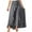 Gray, variant on Mrat Skirts Trendy Women Short Skirt Ladies Casual Hakama Irregular Leaf Bow High Waist Long Culottes Skirt White Skirt