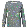 thumbnail image 2 of SHE IS My Orders past Orders Shirts for Women Long Sleeve Pack Womens Long Sleeve Tops White Long Sleeve Button down Oversized Shirts for Women Womens Graphic Tees Oversized, 2 of 4