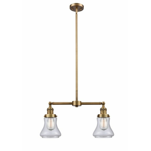 Innovations 2-LT Vintage LED Bellmont 22" Chandelier - Brushed Brass - 209-BB-G192-LED