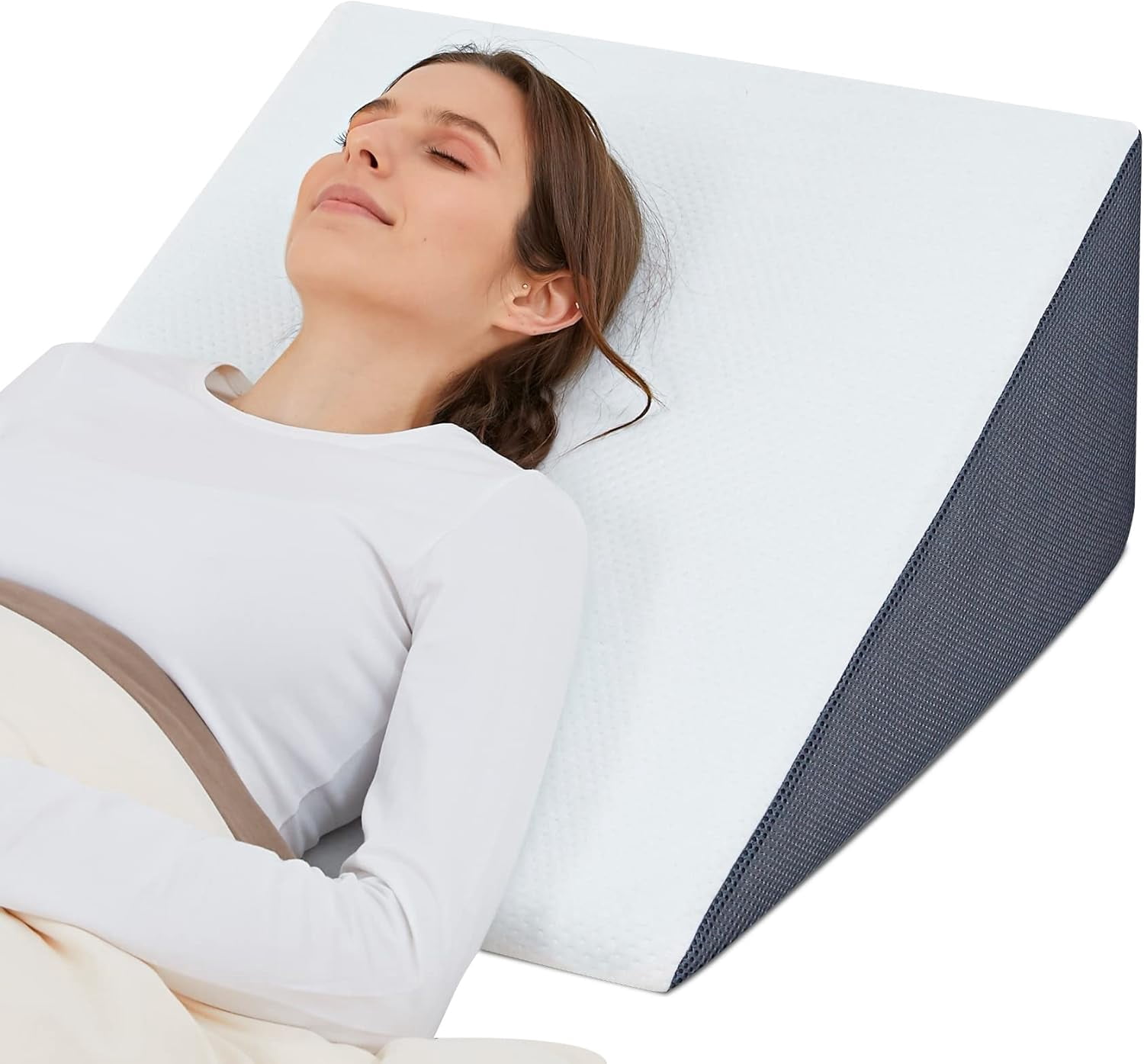 Wedge Pillow for Sleeping Side Sleeper Support Back Pain Relief Post Surgery Pregnancy Ankle Elevation Bed Positioner