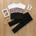 thumbnail image 3 of Baby Girl Summer Clothes Toddler Kids Baby Boys Girls Leopard Print T shirt Tops Pants Outfits Set Toddler Two Piece Outfits For Girl, 3 of 9