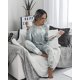 thumbnail image 4 of Conjunto De Pijama De Dos Piezas Para Mujer Sudadera De Manga Larga Con Teñido Anudado Y Pantalones Largos Ropa De Dormir，XL TUNC Sencillez, 4 of 5