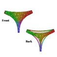 thumbnail image 3 of Balery Colorful Glitter Tangas de Algodón para Mujer con Estampado – Ropa Interior Sexy, Transpirable, G-string-X-Small, 3 of 6