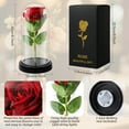thumbnail image 5 of Oziral Rose Flower Gifts for Girlfriend Mom Women Artificial Rose Flower in Glass Dome Christmas Birthday Gift for Mom Wife Valentine's Day Gifts for Her Forever Rose Decor for Grandma Sister, 5 of 8