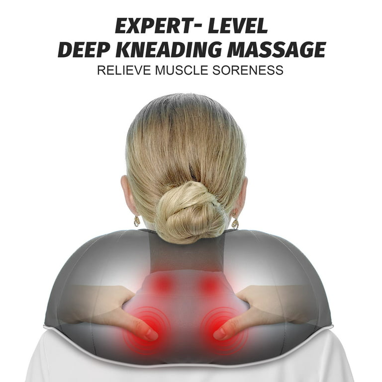 Neck Shoulder Back Massager with Heat - Shiatsu Neck Massager Present, Gift  for Men / Women / Mom / Dad - Deep Kneading Massage for Neck, Back,  Shoulder, Waist, Leg, Feet and Muscle Blue
