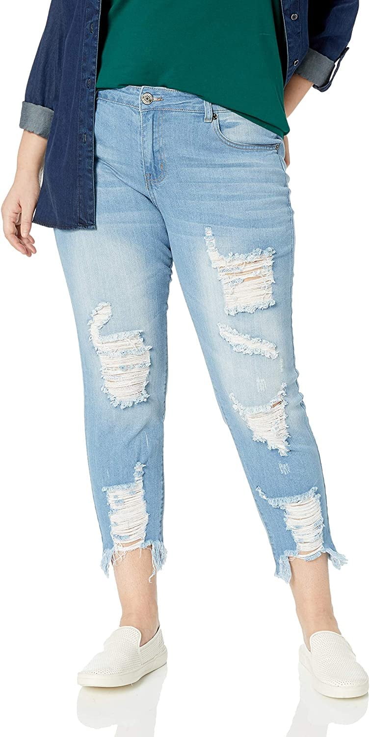 light ripped skinny jeans