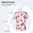thumbnail image 5 of Fotbe Girl Butterfly Baseball Jersey Shirt for Men and Women, Casual Short Sleeves Button Down T-Shirt-3X-Large, 5 of 9