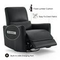 thumbnail image 6 of CHITA Electric Power Recliner Swivel Glider Set of 2, Upholstered Faux Leather Nursery Chair Living Room Reclining Sofa Chair, Black, 6 of 11