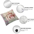 thumbnail image 4 of Nawypu  Pink Floral Throw Pillow Covers  Pink Carnation Love Bless Pillows Case Soft Gift for Mother Grandma Gift Birthday Home Decor, 4 of 6