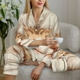 thumbnail image 6 of Daiia Sleeping Cat In Blanket for Women's Long-Sleeved Pajama Set – Soft & Comfortable Sleepwear Button-Up Pajamas Cozy Lounge Wear-Small, 6 of 7