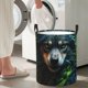 thumbnail image 5 of Fotbe Realistic Style Colorful Wolf A Cesto de Ropa con Asas, Cesto Impermeable de Gran Capacidad, Bolsa de Lavado para Dormitorio, Cesto de Ropa con Ruedas y Asas-Small, 5 of 6