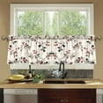 thumbnail image 4 of Yayeee Kitchen Curtains Tier Set of 2 Light Filtering 57"x24" Over Sink Window Panels, Floral Plaid, 4 of 7