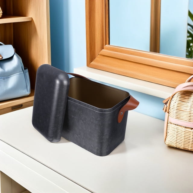 Luxshiny Caja Metálica De Hojalata Con Asa Y Vintage Para Guardar Objetos En Casa