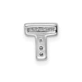 thumbnail image 3 of Auriga Fine Jewelry 925 Sterling Silver Rhodium-plated CZ Letter T Initial Slide Pendant for Women Charm, 3 of 6