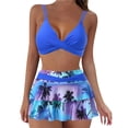 thumbnail image 1 of Kcodviy Maillot de Bain Femme Grande Taille Fendu Haut de Maillot de Bain Style Robe Colorée Culottes Tournesol Maillot de Bain Taille 6X Imprimé Bikini Maillot de Bain Femme, 1 of 6