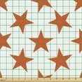 thumbnail image 2 of Ambesonne Abstract Fabric by the Yard Upholstery, Burnt Orange Star Shapes, 10 Yards, Burnt Orange White, 2 of 5