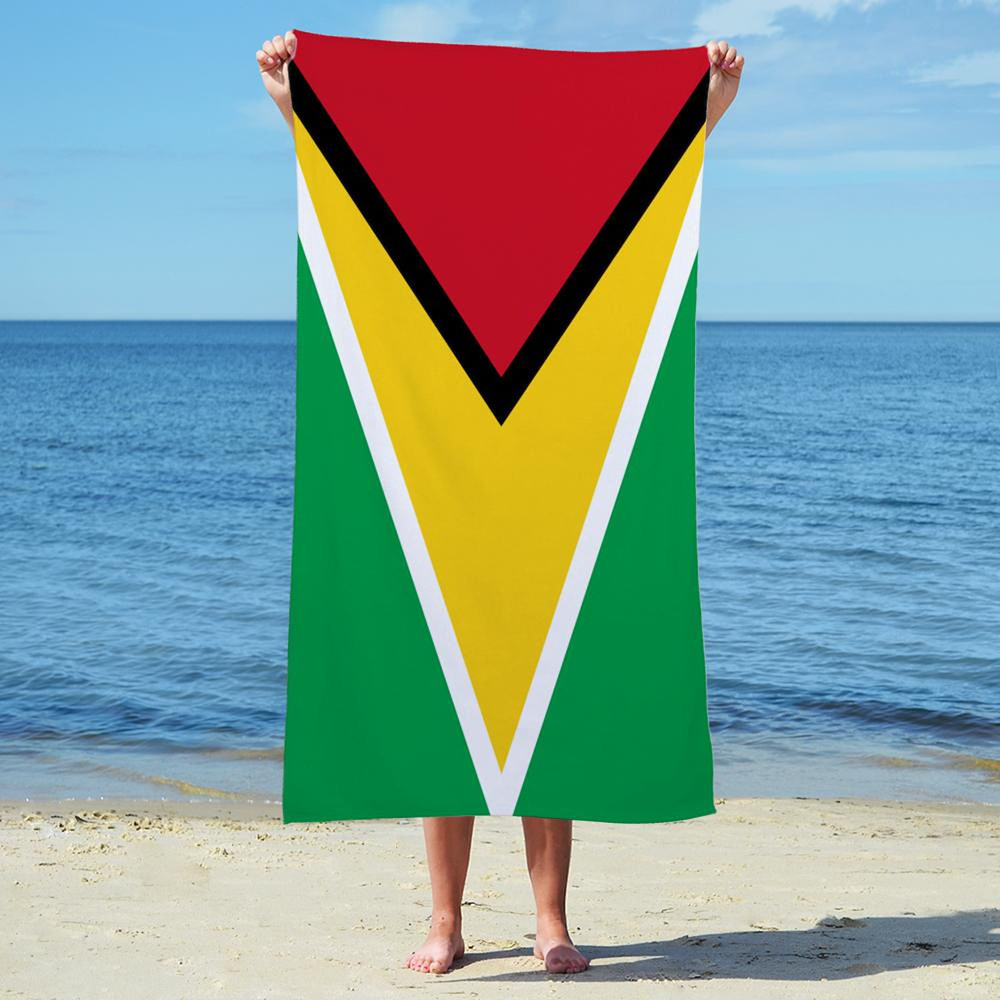 CafePress - Flag Of Guyana - Large Beach Towel, Soft 30"x60" Towel with Unique Design