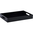 thumbnail image 6 of Black Acrylic Serving Tray with Handles, 16" x 12" Decorative Tray for Breakfast, Tea, Coffee, Food, Vanity, Countertop, 6 of 6
