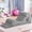 Gray, variant on Advwin Convertible Yoga Chaise Lounge Chair, Ergonomic Foam Lounge with Lumbar Pillow, Washable Cover & Side Pocket, Gray