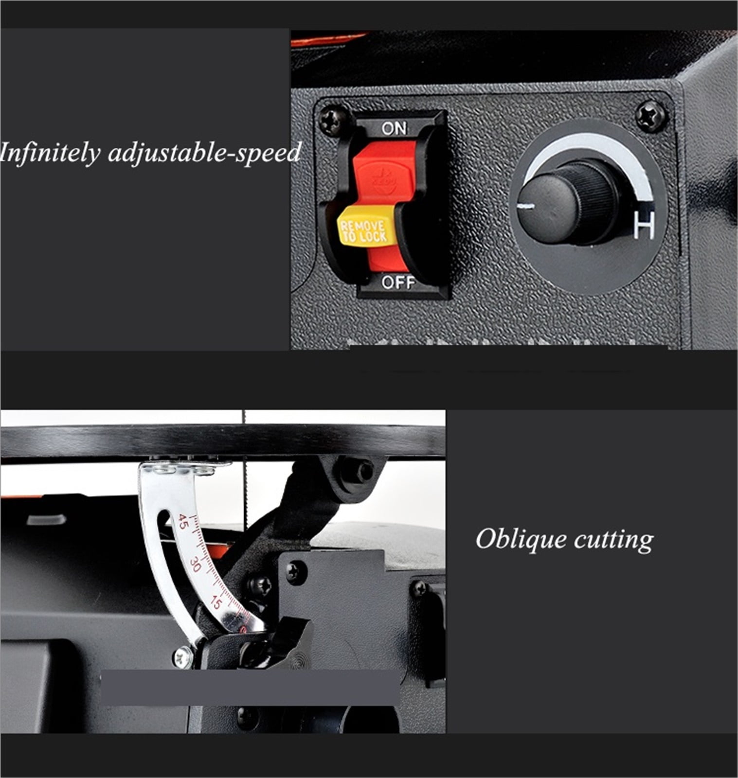 Electric Jig Saw, Woodworking Wire Sawing Machine, Carving Machine Speed Adjustable Carpentry Cutting Machine Table Saw ,Heavy Duty Build