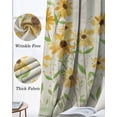 thumbnail image 3 of Spring Floral Kitchen Curtains Vintage Pastoral Flowers Retro Art Cafe Short Curtains for Bathroom Blackout Window Curtain Grommet Small Window Treatment Tier Drapes for Bedroom Living Room 52"x45"x2, 3 of 9