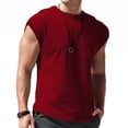 thumbnail image 3 of Chaleco de gimnasio de verano para hombre, camiseta holgada de secado rápido para ejercicio físico, camiseta deportiva sin mangas con hombros anchos, camiseta sin mangas para culturismo, 3 of 5